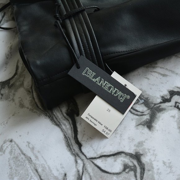 BNWT Blank NYC Black Vegan Leather‎ Mini Skirt - Picture 5 of 8